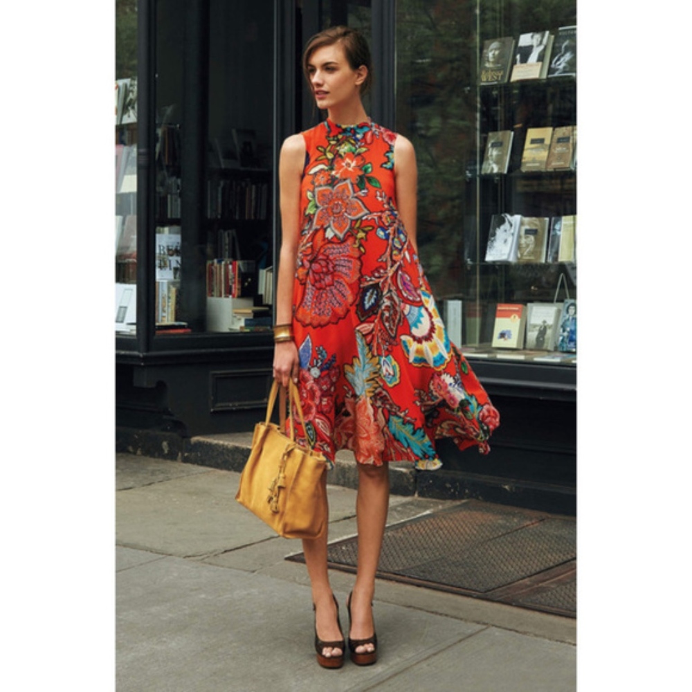 Anthropologie Maeve Larkhill Floral Swing Dress